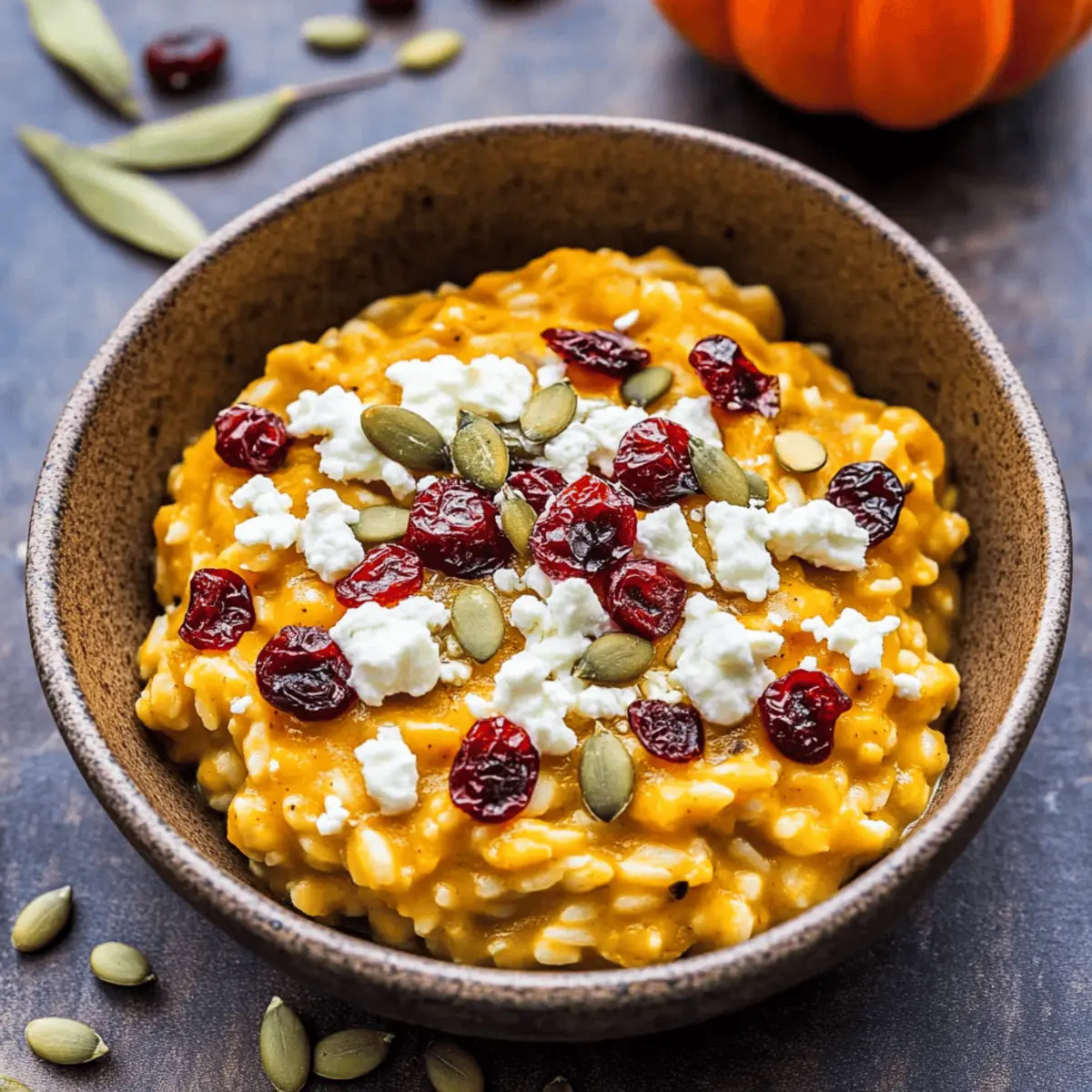 Baked Pumpkin Goat Cheese Risotto ehukdm