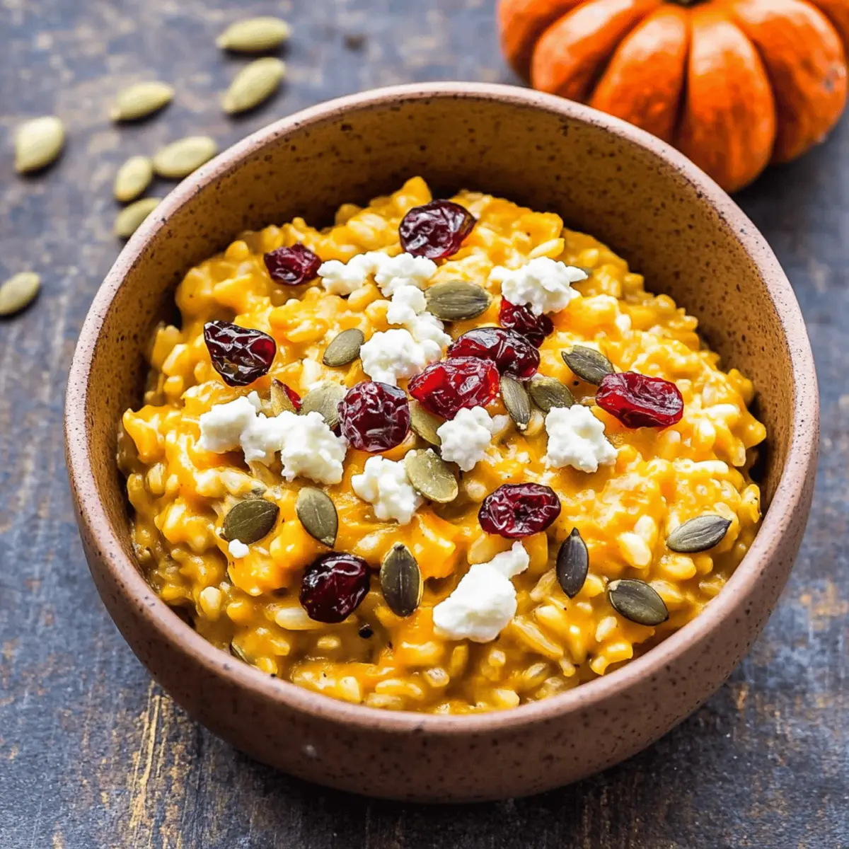 Baked Pumpkin Goat Cheese Risotto hcvgmb