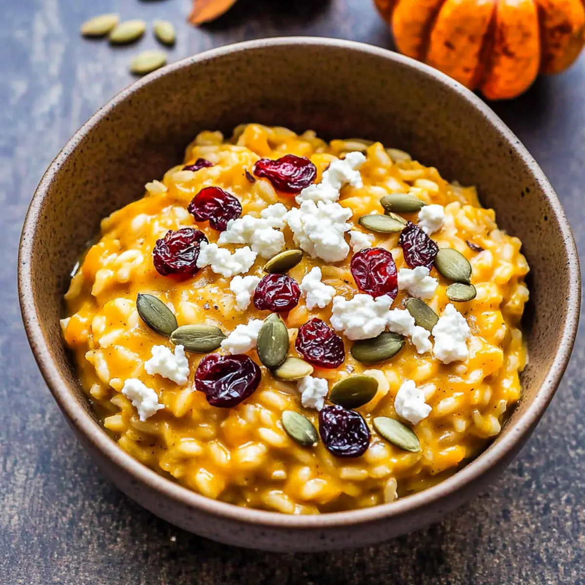 Baked Pumpkin Goat Cheese Risotto jreiv7