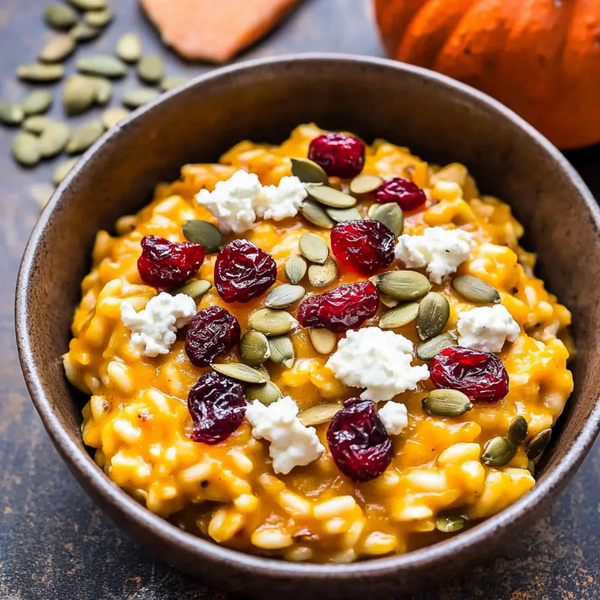 Baked Pumpkin Goat Cheese Risotto w10znj
