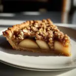 Chai Spiced Pear Almond Crumble Tart