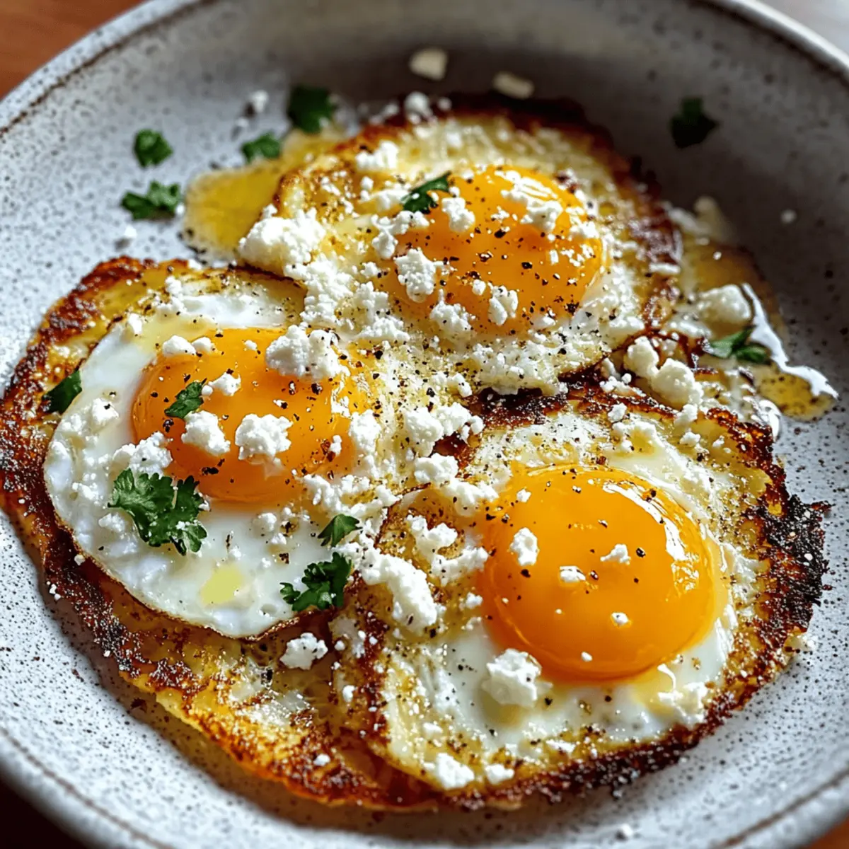 Crispy Feta Fried Eggs podlct