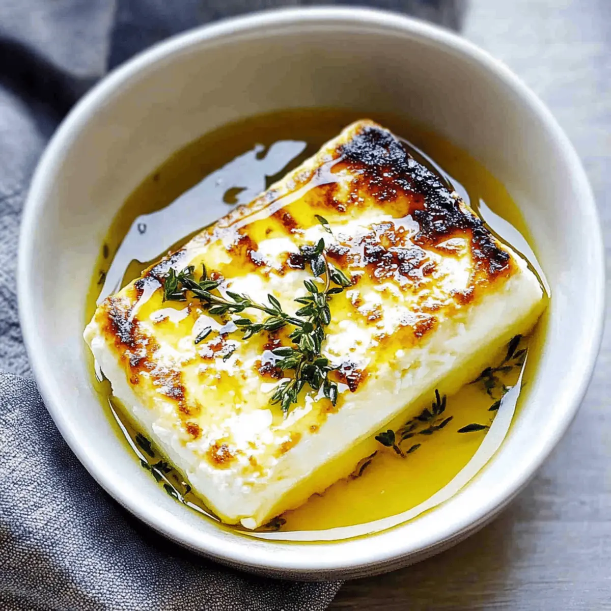 Baked Feta with Honey and Thyme, A Sweet Savory Treat
