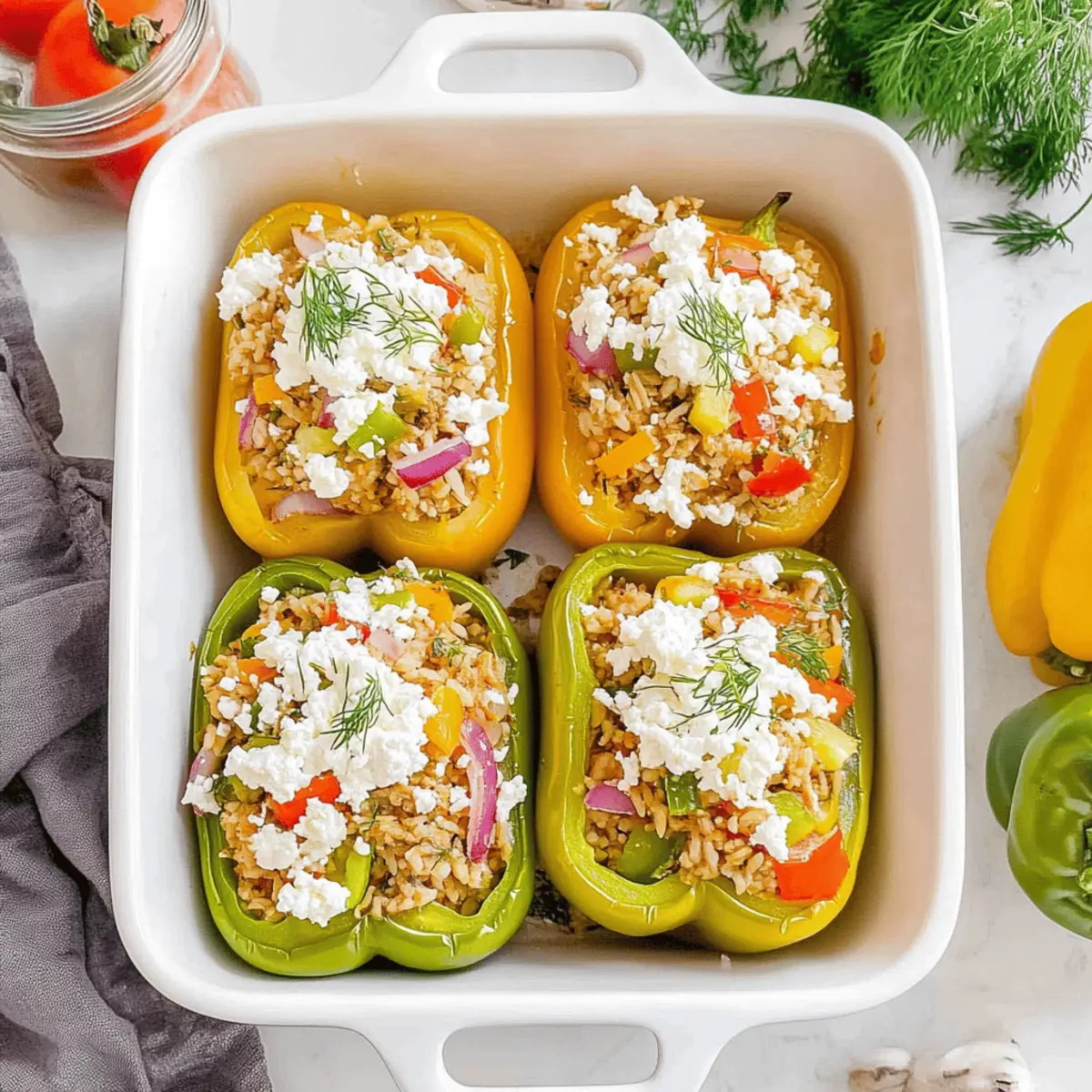 Greek Chicken Stuffed Peppers bzpegc