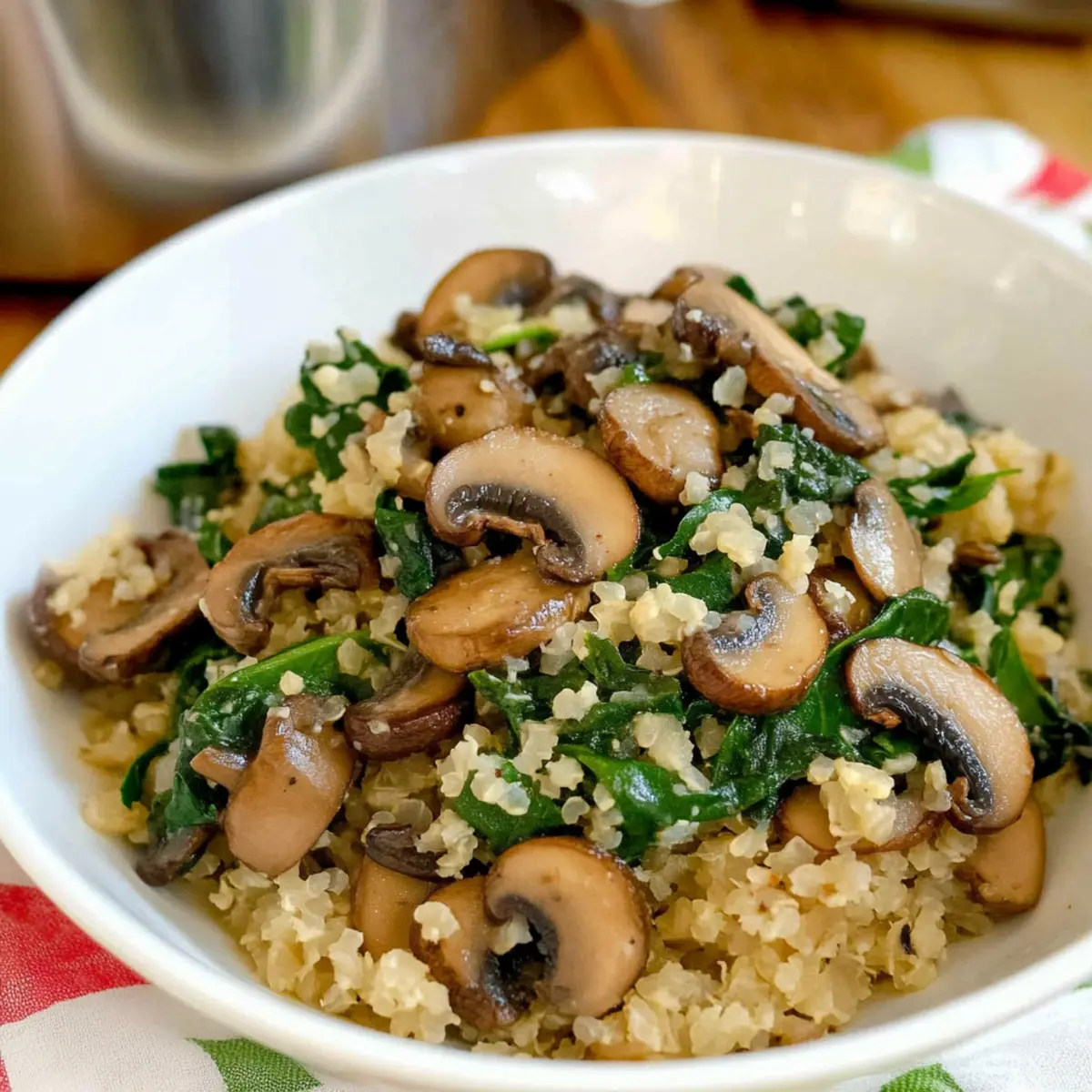 Mouthwatering Mushroom & Spinach Cauliflower Rice Delight