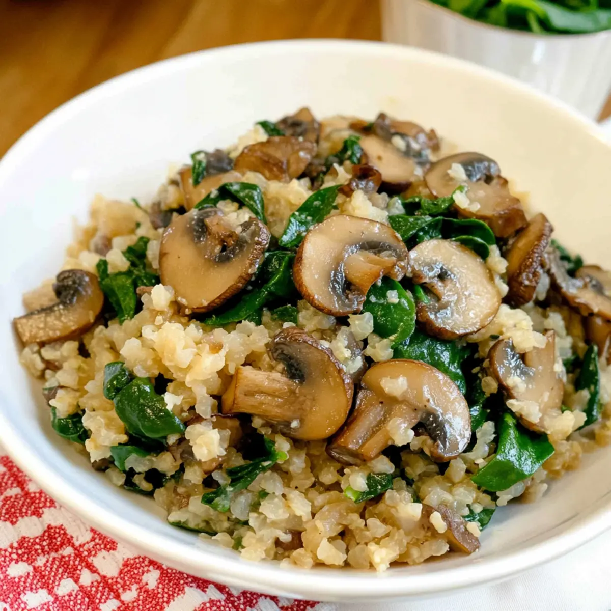 Mushroom Spinach Cauliflower Rice qhu7ab