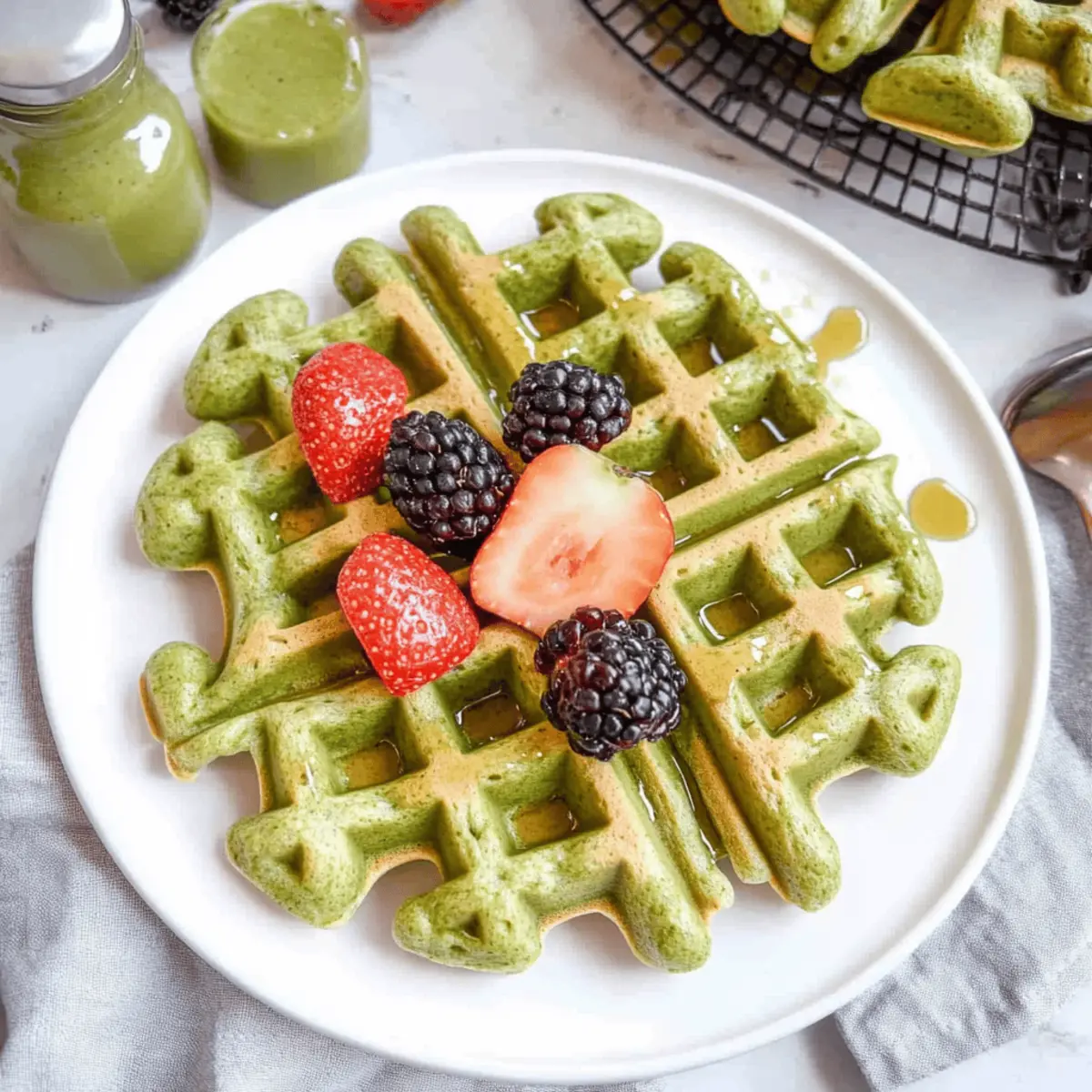 Oatmeal Green Smoothie Waffles az9d9n