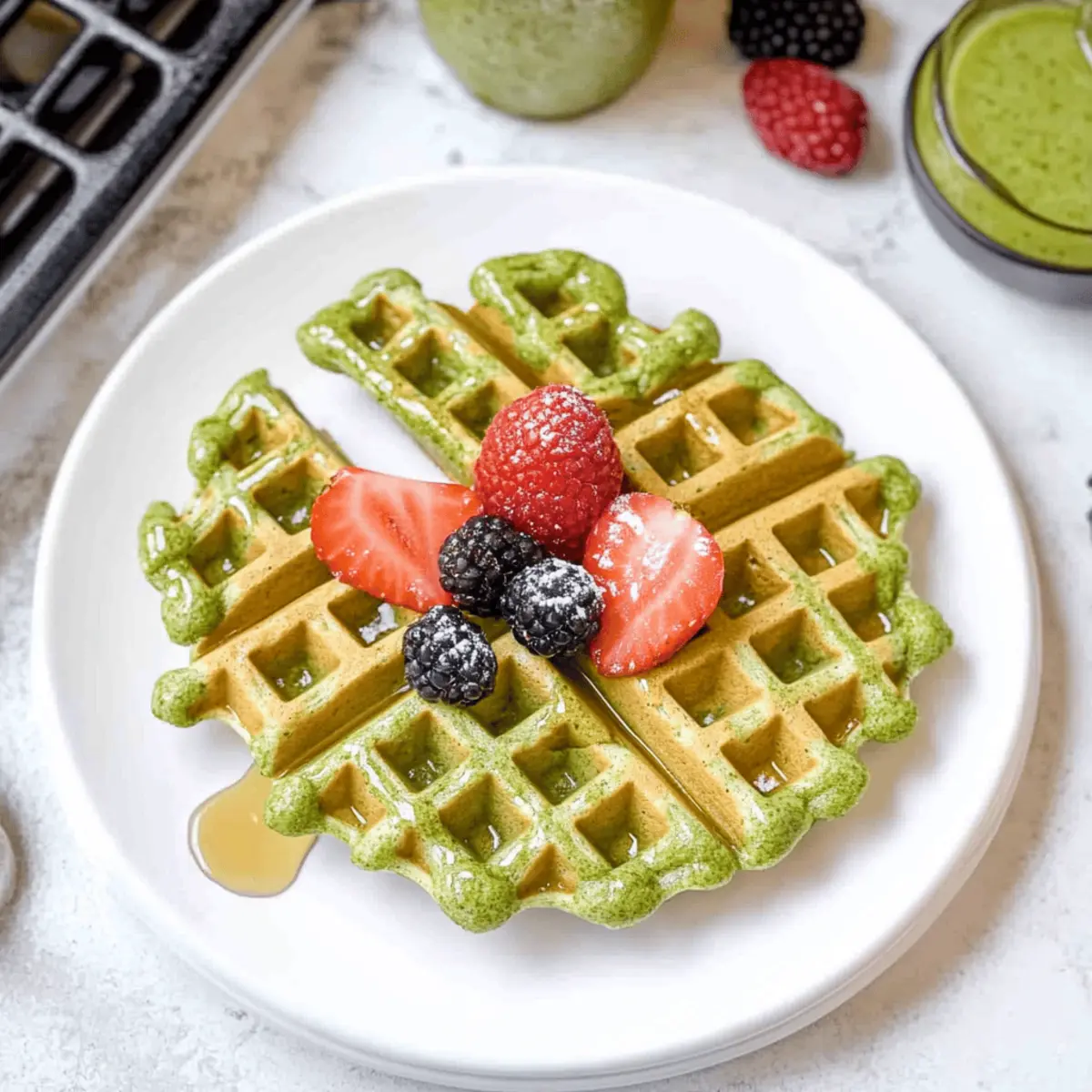 Oatmeal Green Smoothie Waffles l6a5ei
