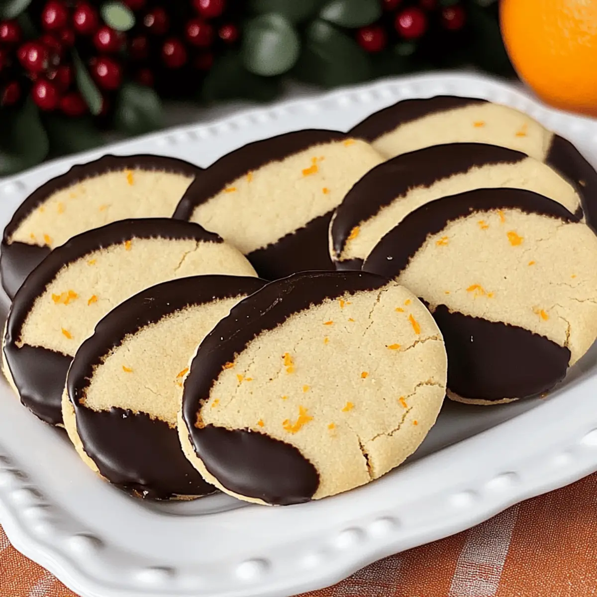 Slice and Bake Chocolate Orange Shortbread Cookies iehu1p