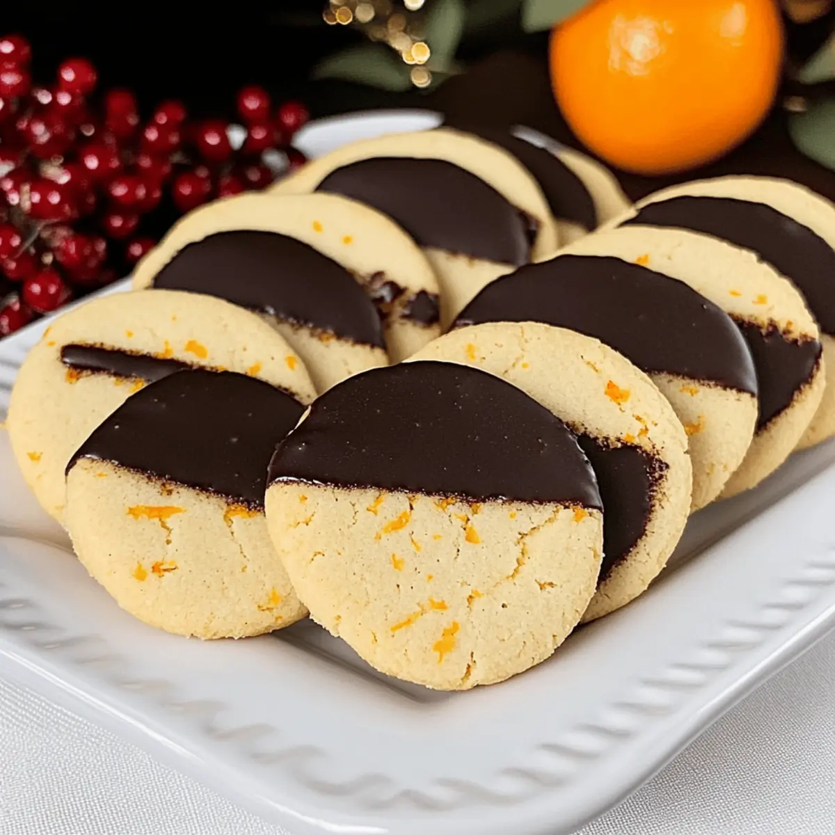 Slice and Bake Chocolate Orange Shortbread Cookies pj1686