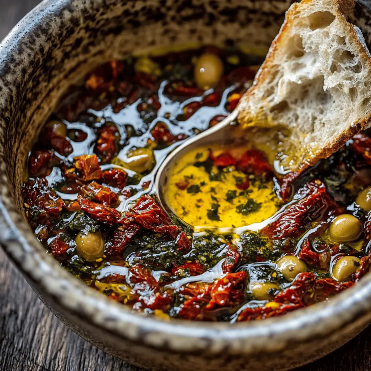 Tomato Olive Oil Bread Dip pebaqu