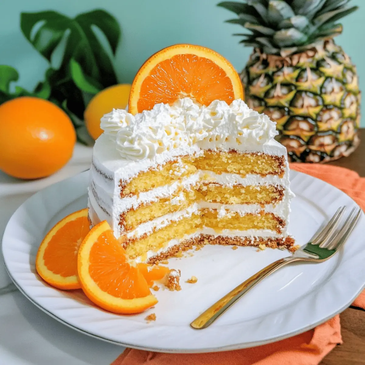 Tropical Sunset Cake: A Bright Slice of Paradise Bliss