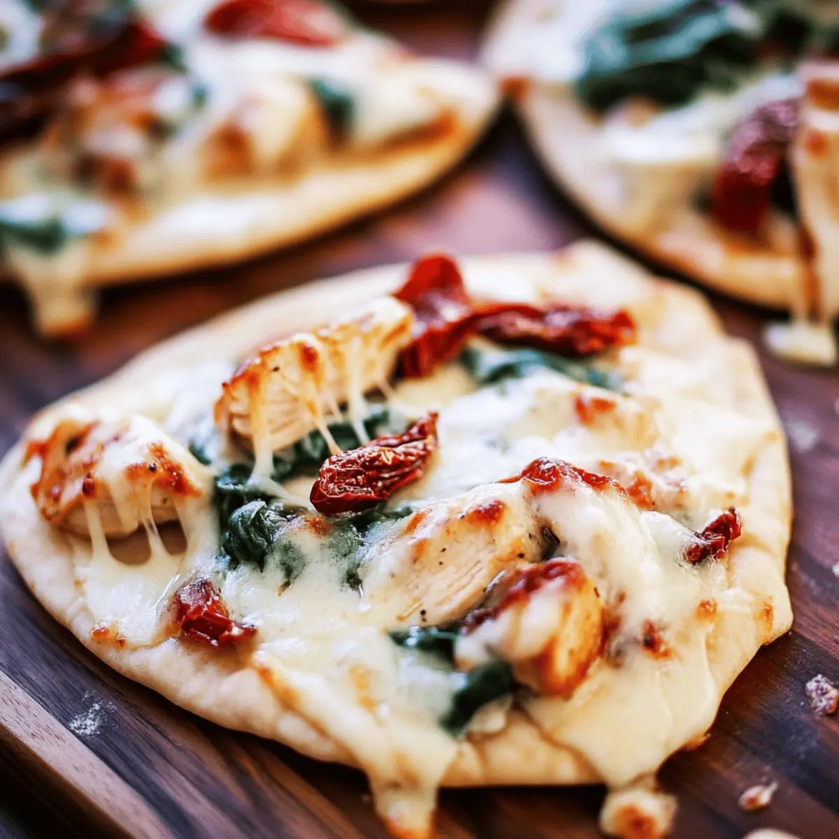 Tuscan Garlic Chicken Pita Pizzas wfbye2