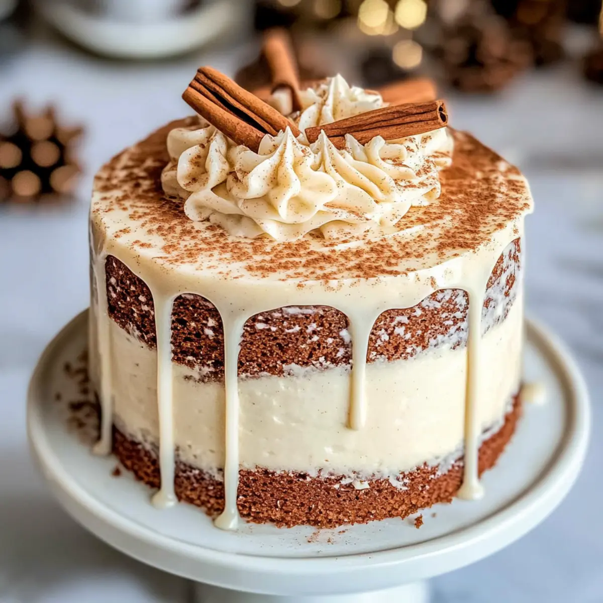 Delicious Christmas Spice Cake with Eggnog Buttercream Joy