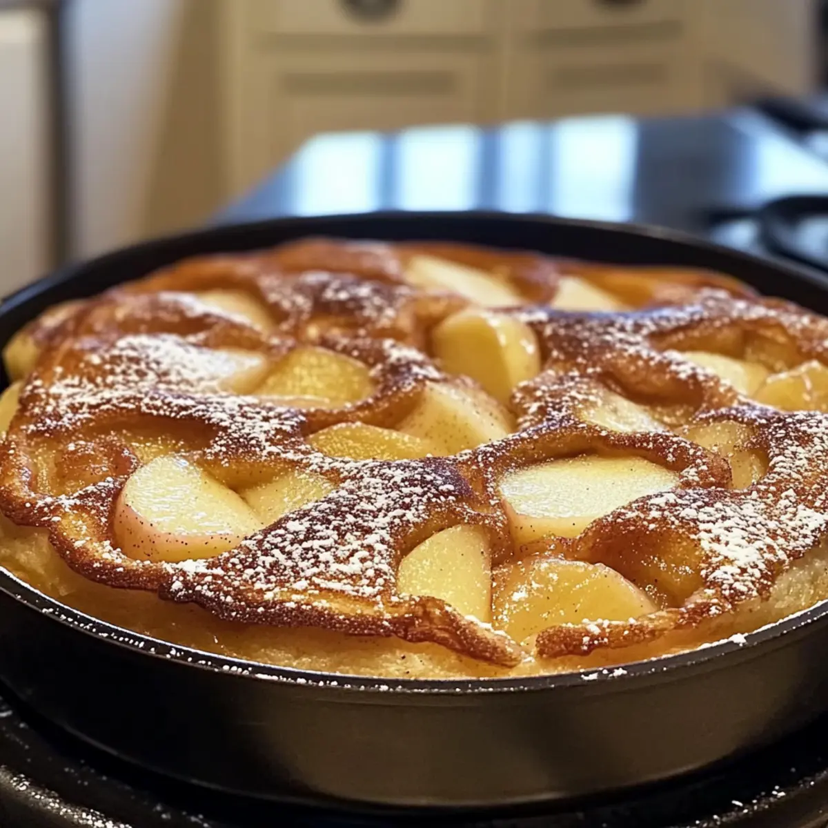 Fluffy Apple Cinnamon German Pancake for Cozy Mornings