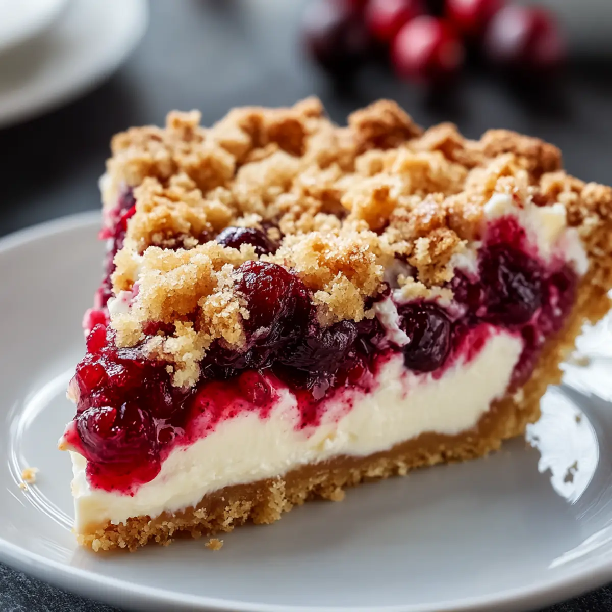Delicious Cranberry Cream Cheese Crumb Pie for Festive Feasts