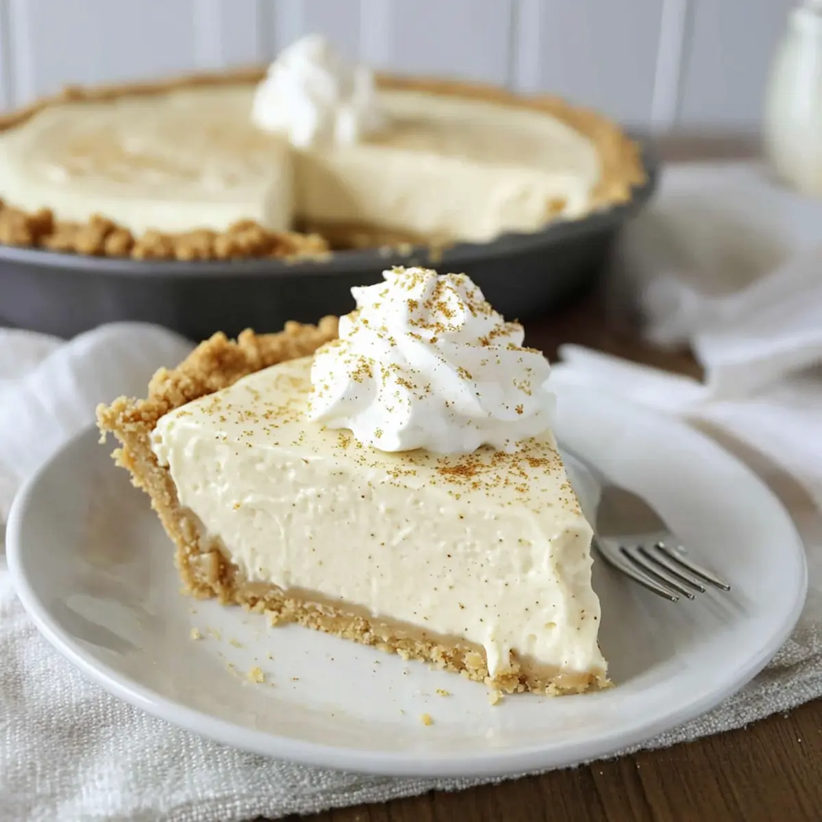 Creamy No Bake Eggnog Pie for Effortless Holiday Joy