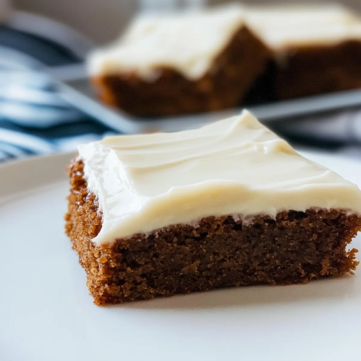 Gingerbread Bars with Cream Cheese Frosting for Cozy Holidays