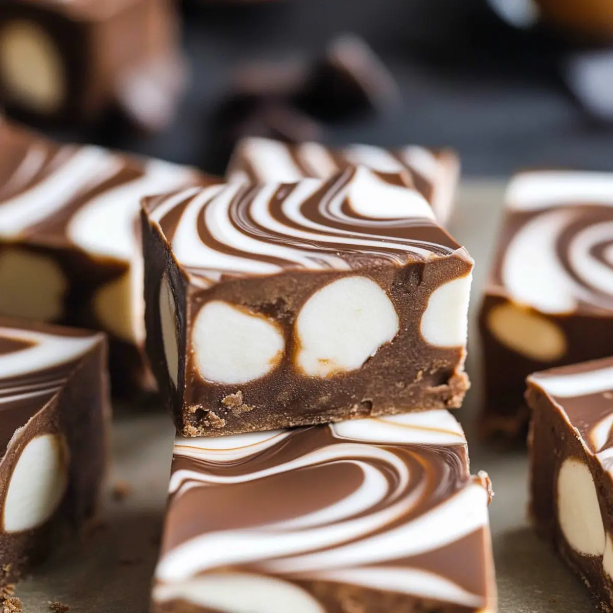 Creamy Marshmallow Swirl Fudge: No-Bake Bliss Awaits