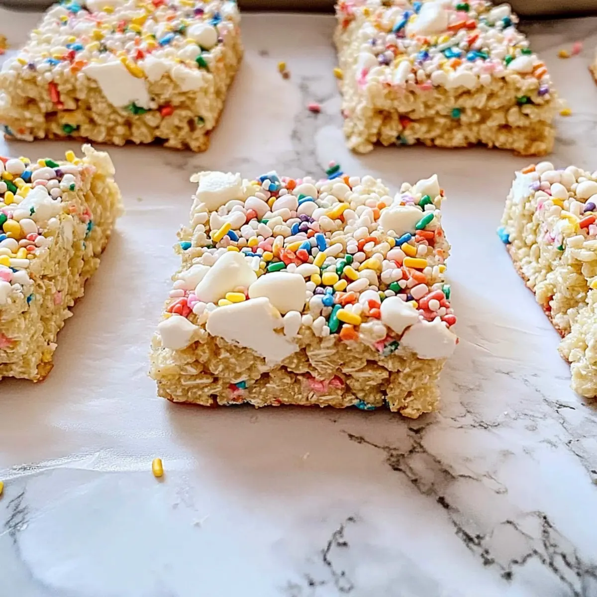 Cake Batter Rice Krispie Treats That Bring Birthday Bliss