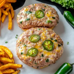 Jalapeño Cheddar Turkey Burgers