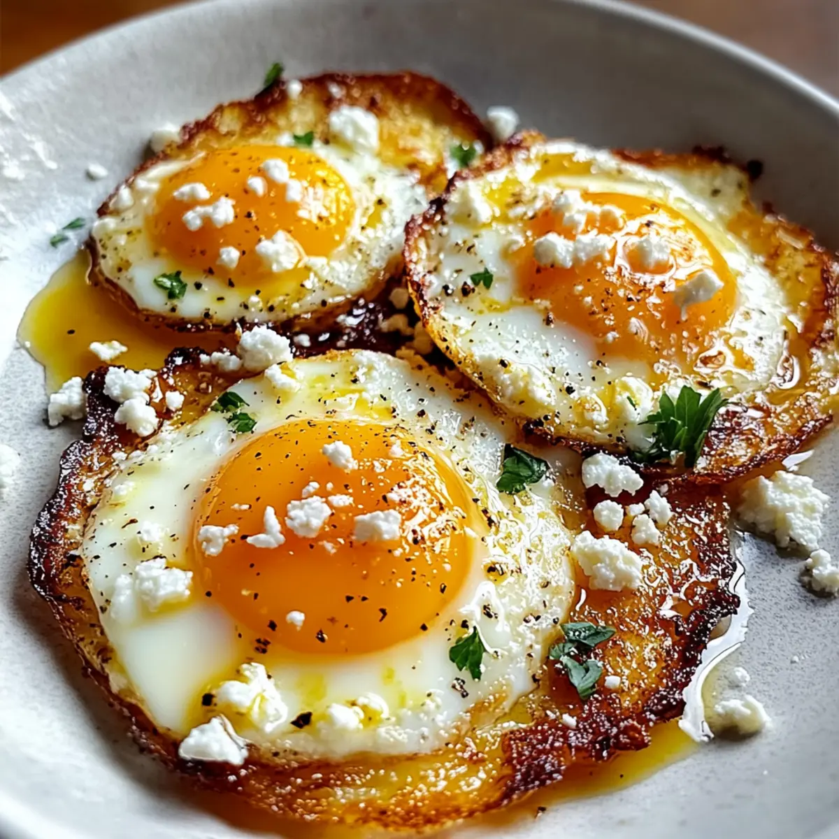 Crispy Feta Fried Eggs: Quick Mediterranean Breakfast Bliss