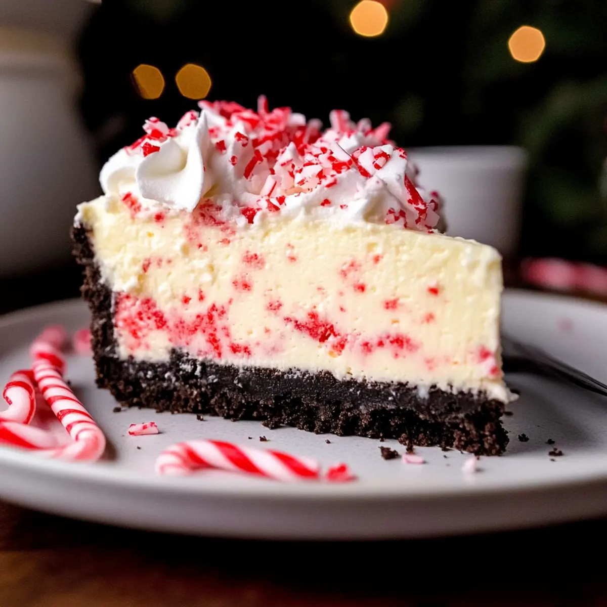 Irresistible White Chocolate Peppermint Cheesecake Bliss