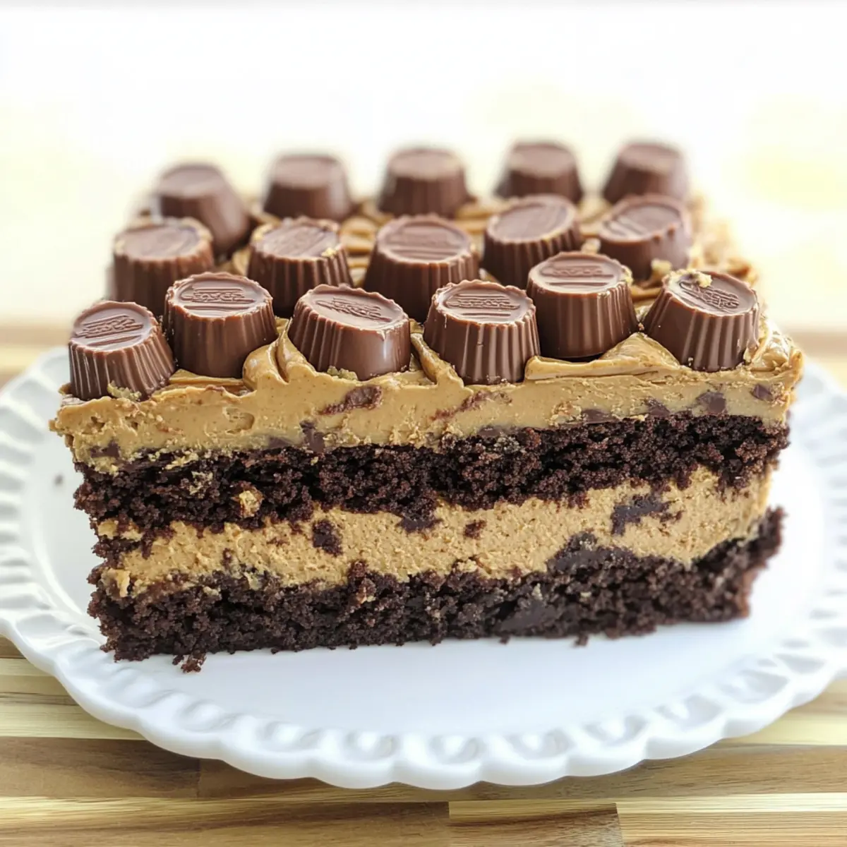 Decadent Peanut Butter Cup Brownie Torte You Can't Resist
