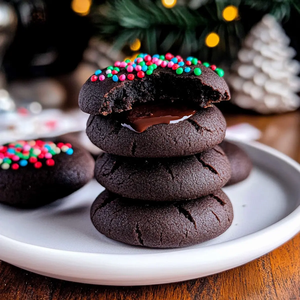 Irresistible Chocolate Thumbprint Cookies with Creamy Ganache