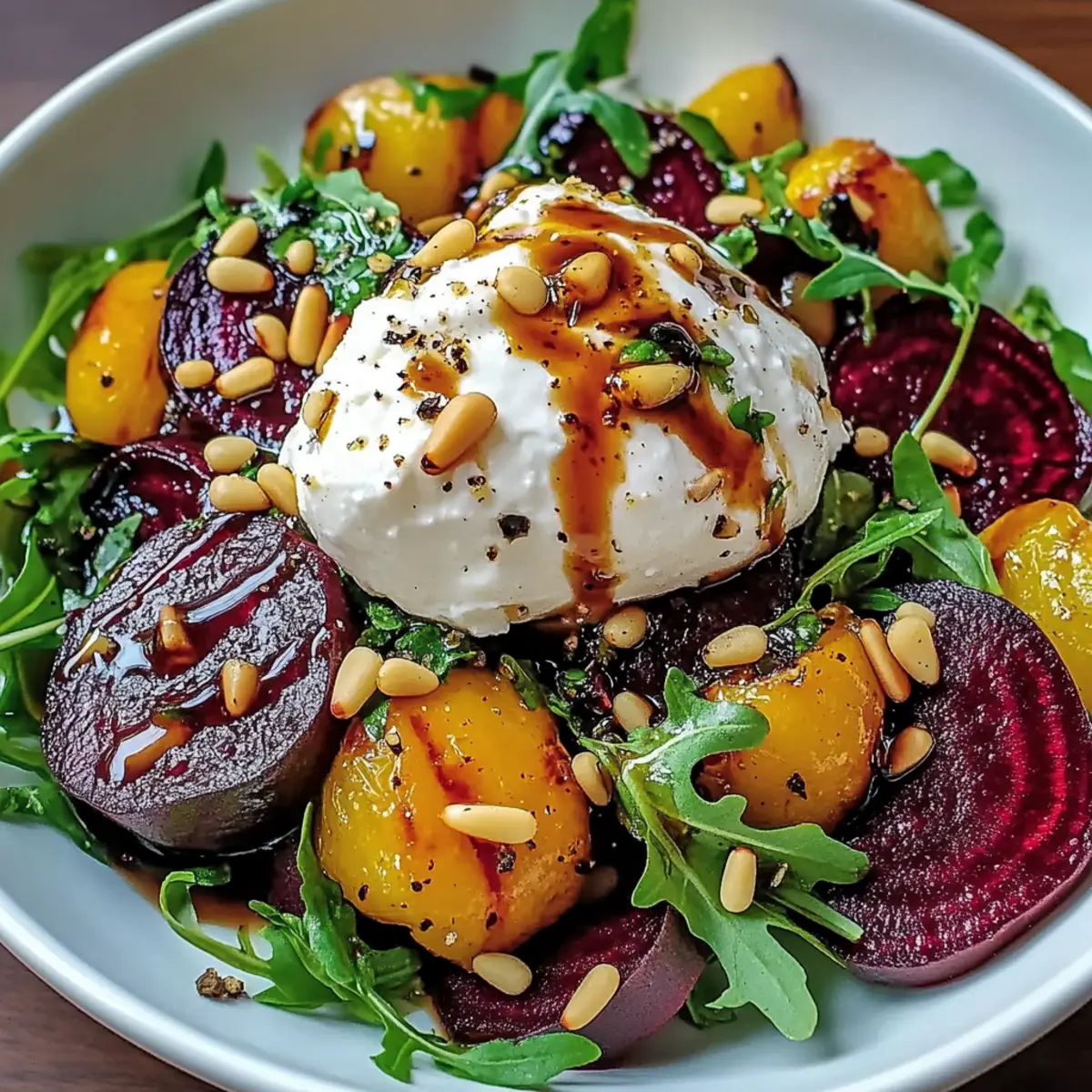 Beet and Burrata Salad with Pine Nuts: A Flavorful Upgrade