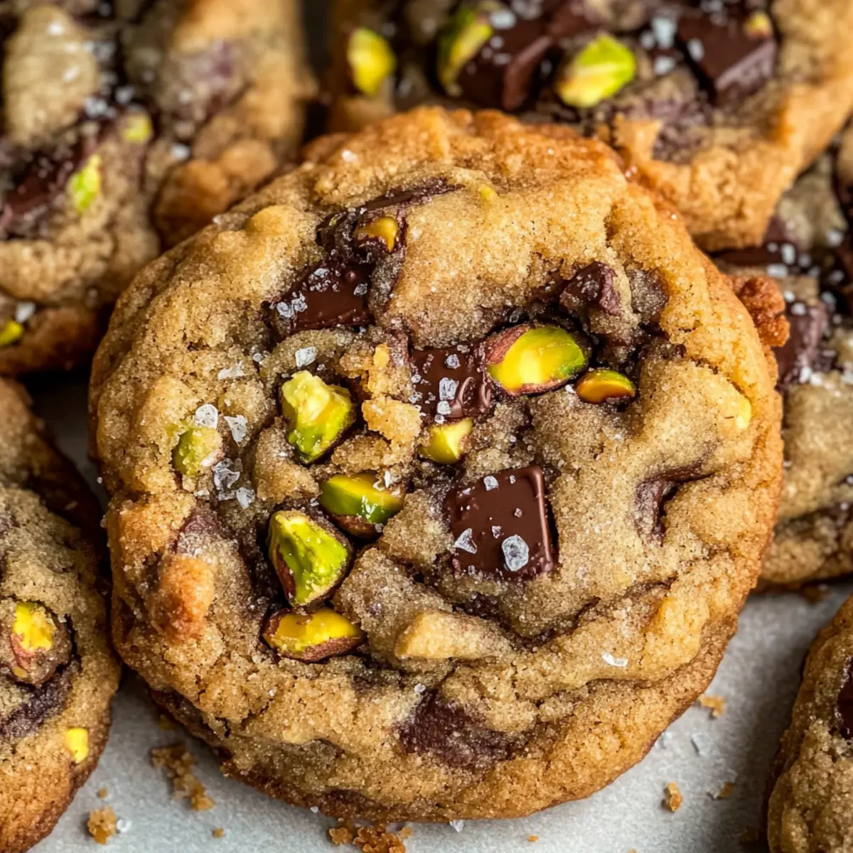 Chewy Pistachio Cookies with Dark Chocolate Bliss
