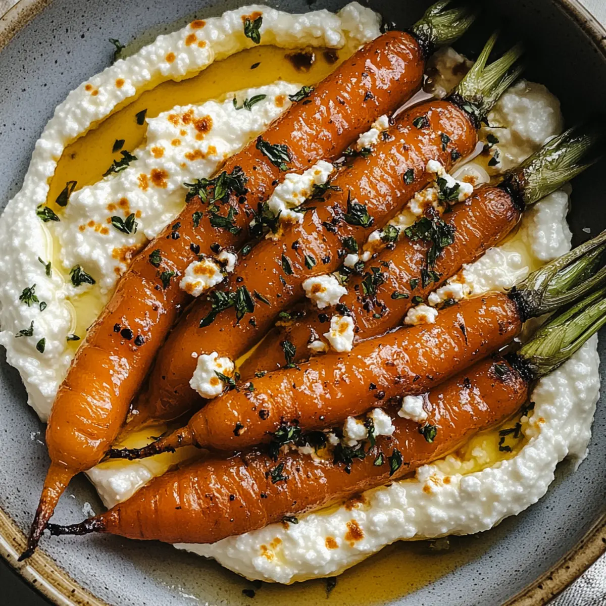 Roasted Carrots with Whipped Ricotta & Hot Honey Bliss