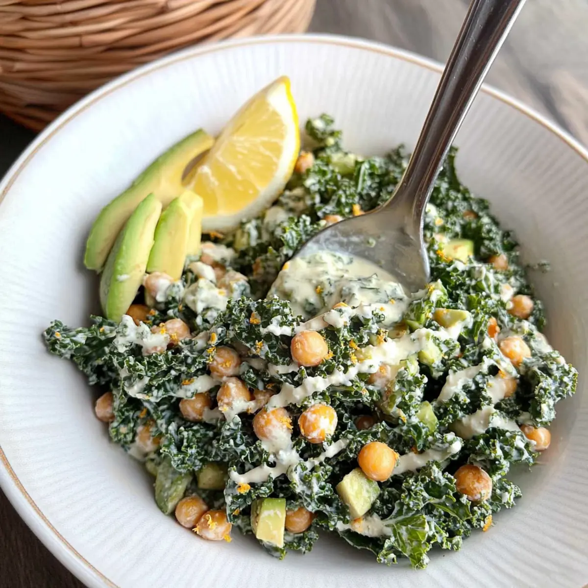 Delicious Vegan Lemon Kale Caesar Salad for Happy Hormones