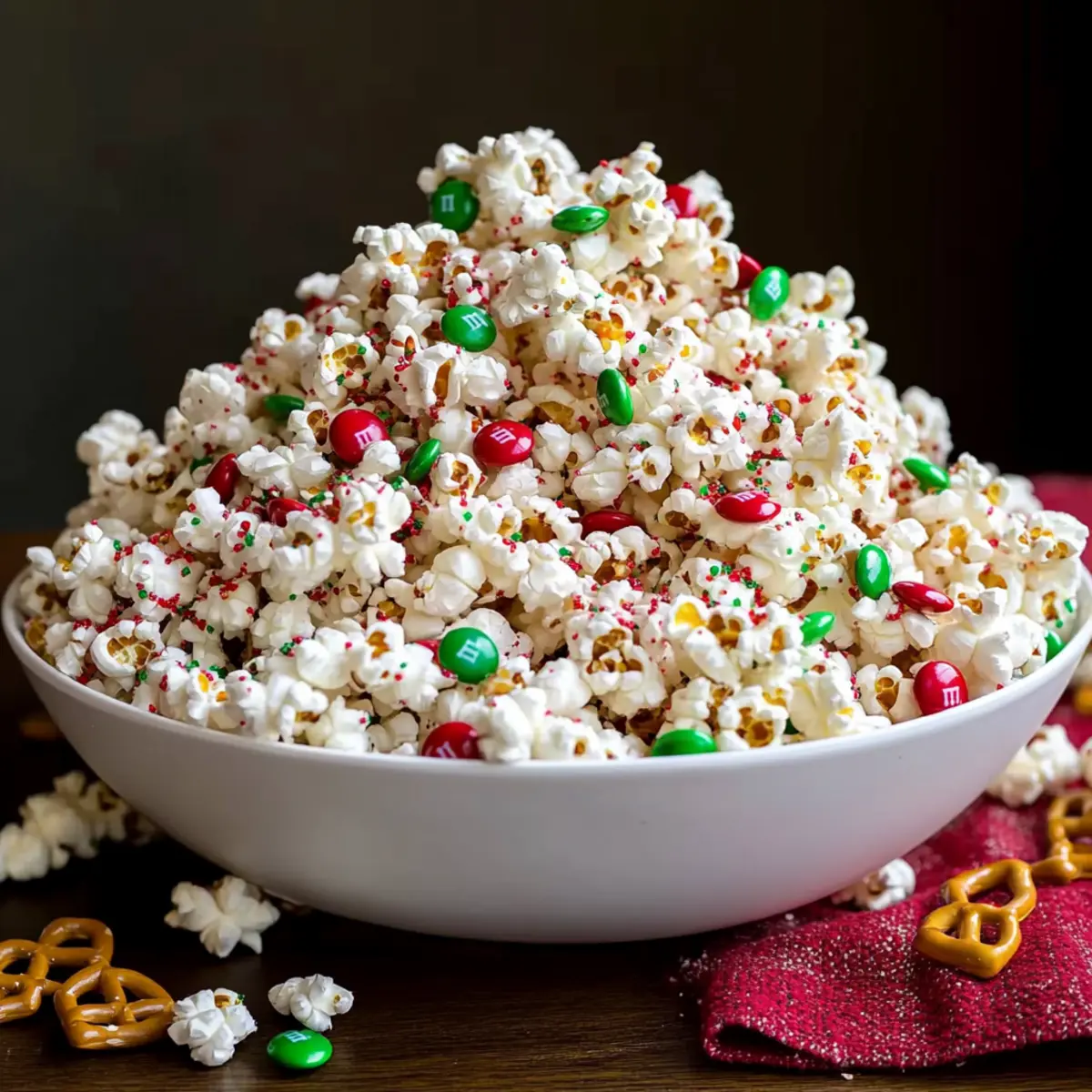 Decadent Christmas Crunch: Festive White Chocolate Popcorn