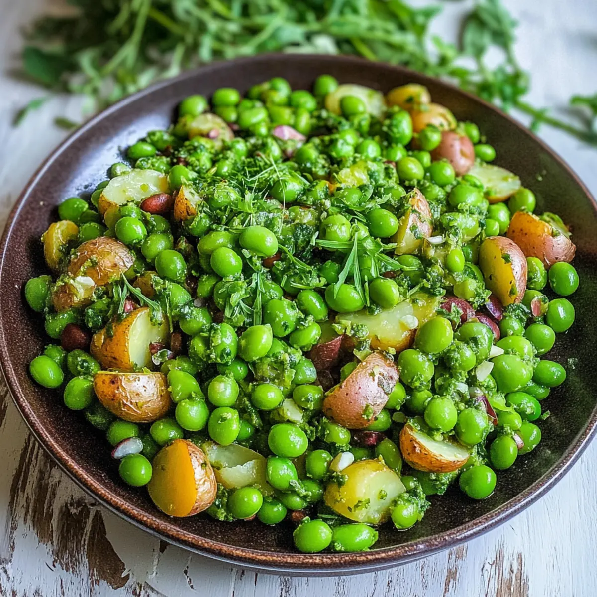 Fresh Pea & Edamame Plus Creamy Baby Potatoes & Green Bean Salads