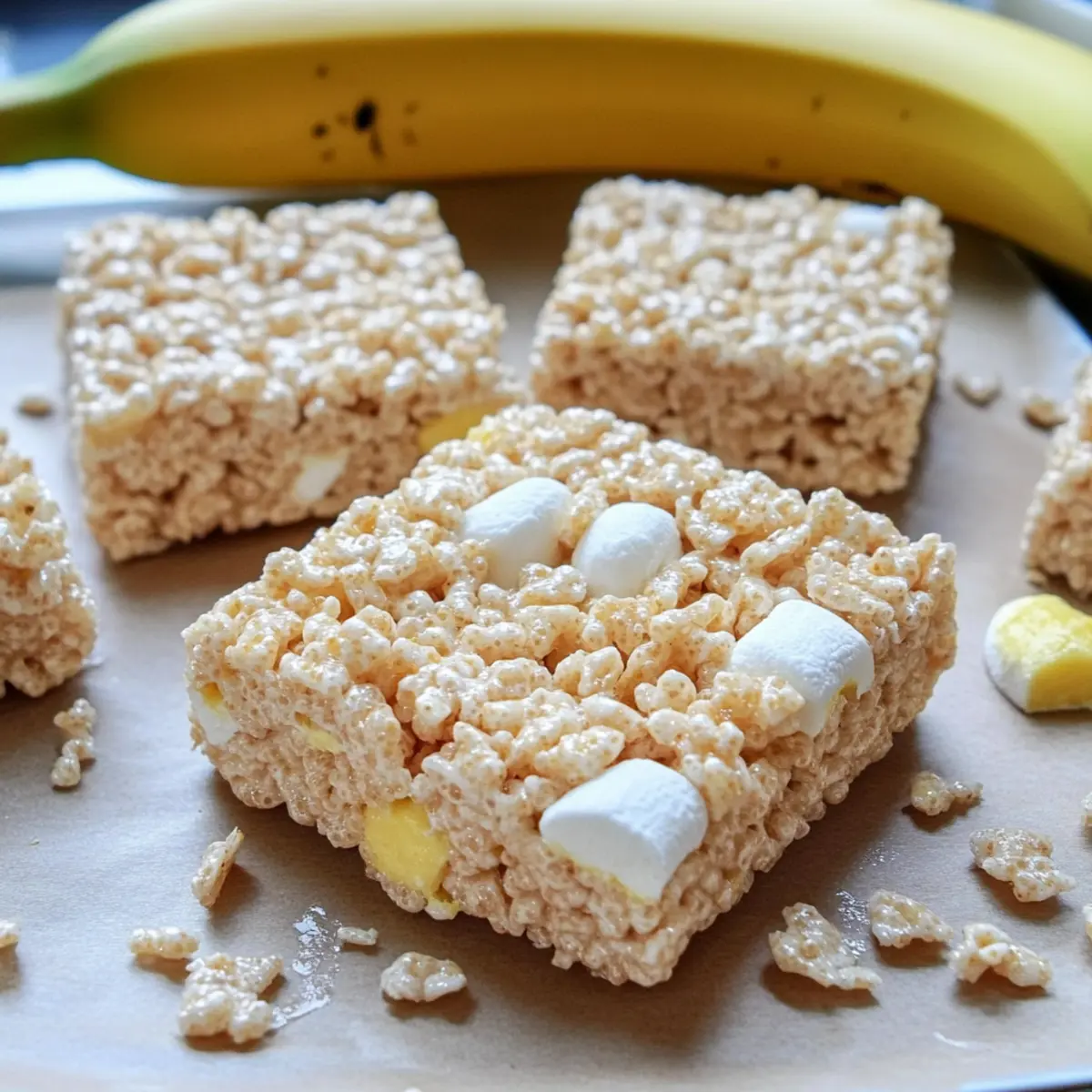 Banana Pudding Rice Krispie Treats with a Munchy Twist