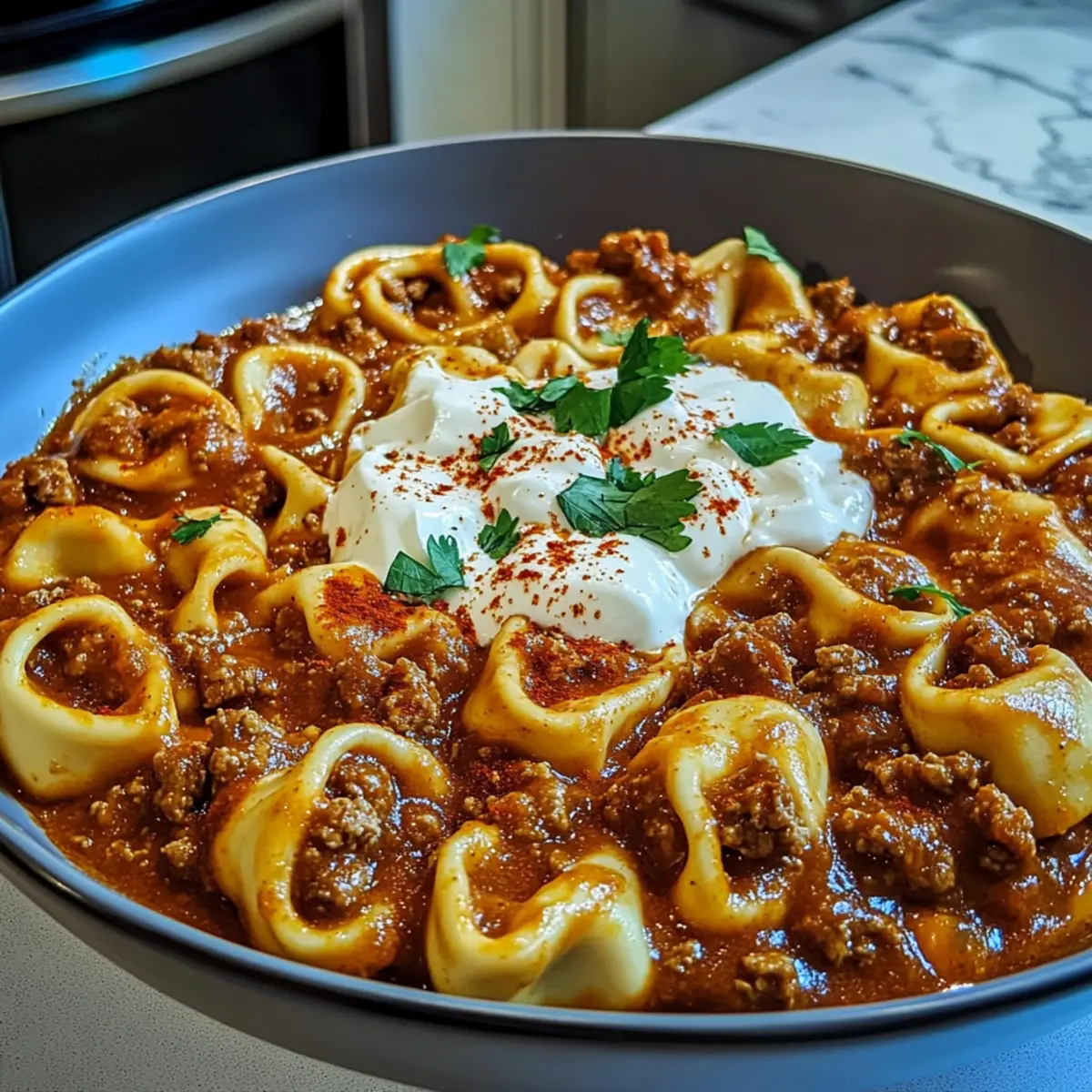 Cheesy Beef Enchilada Tortellini: Comfort Food Made Easy