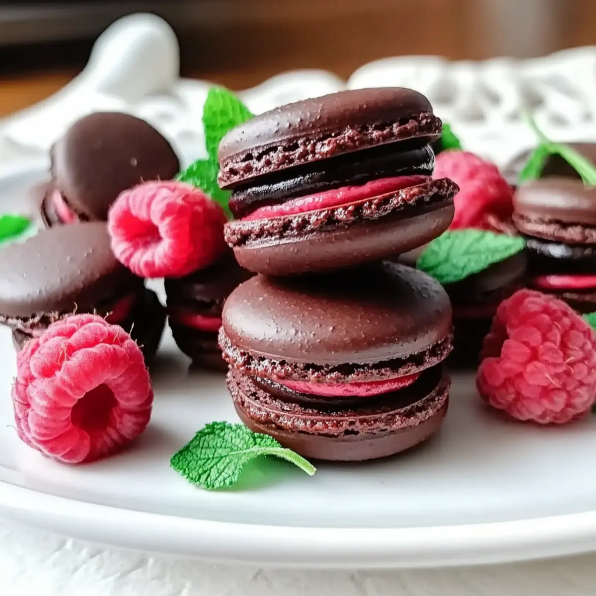 Decadent Dark Chocolate Raspberry Macarons to Indulge Your Sweet Tooth