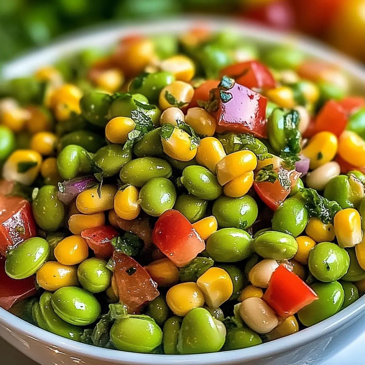 Delicious Edamame Salad with Cilantro Lime Dressing Recipe