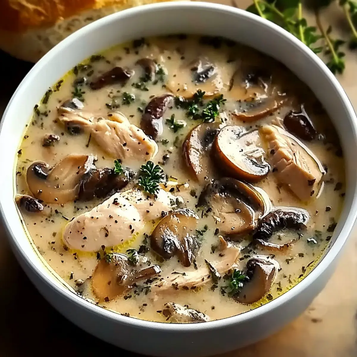 Creamy Rotisserie Chicken Mushroom Soup for Cozy Nights