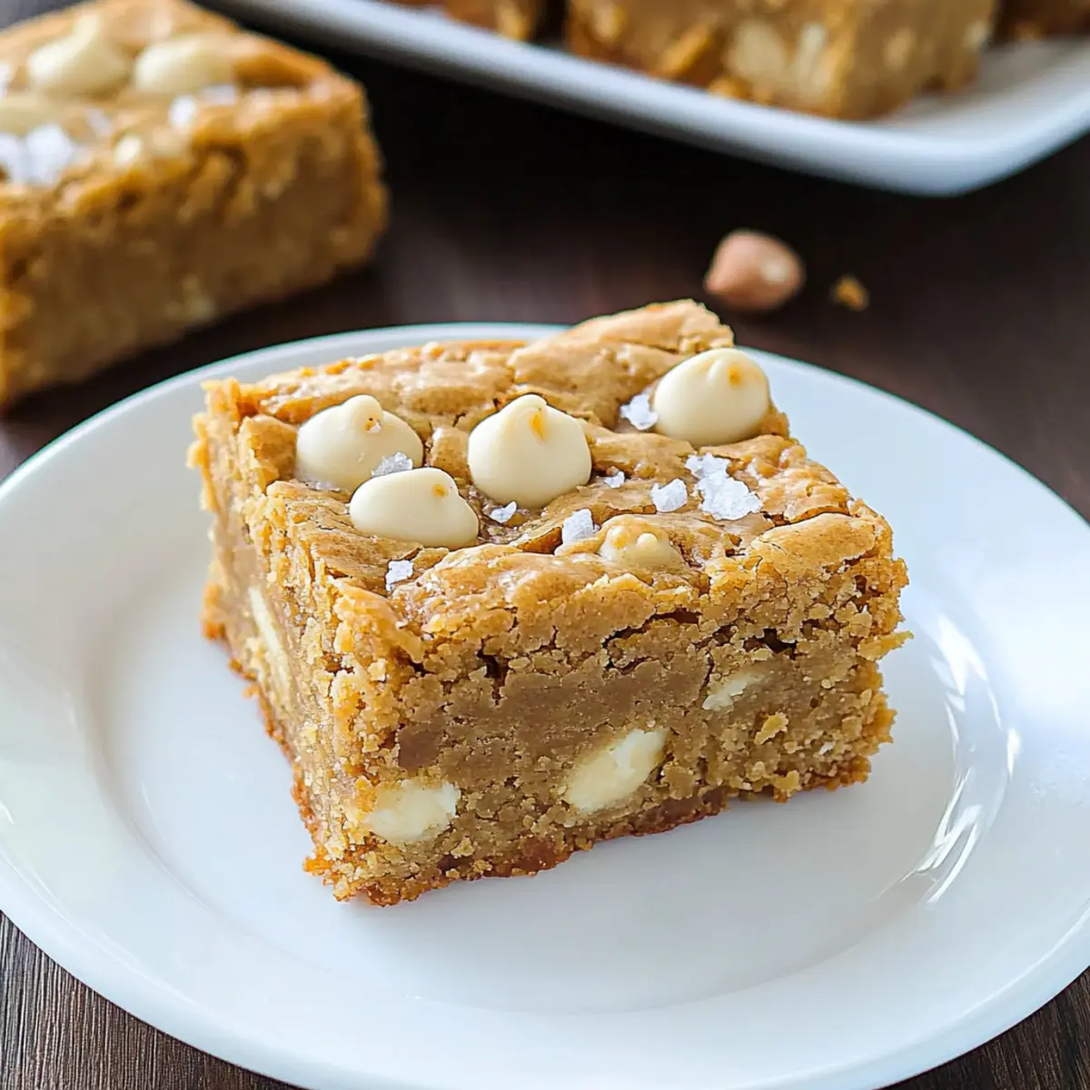 Irresistibly Chewy White Chocolate Peanut Butter Blondies