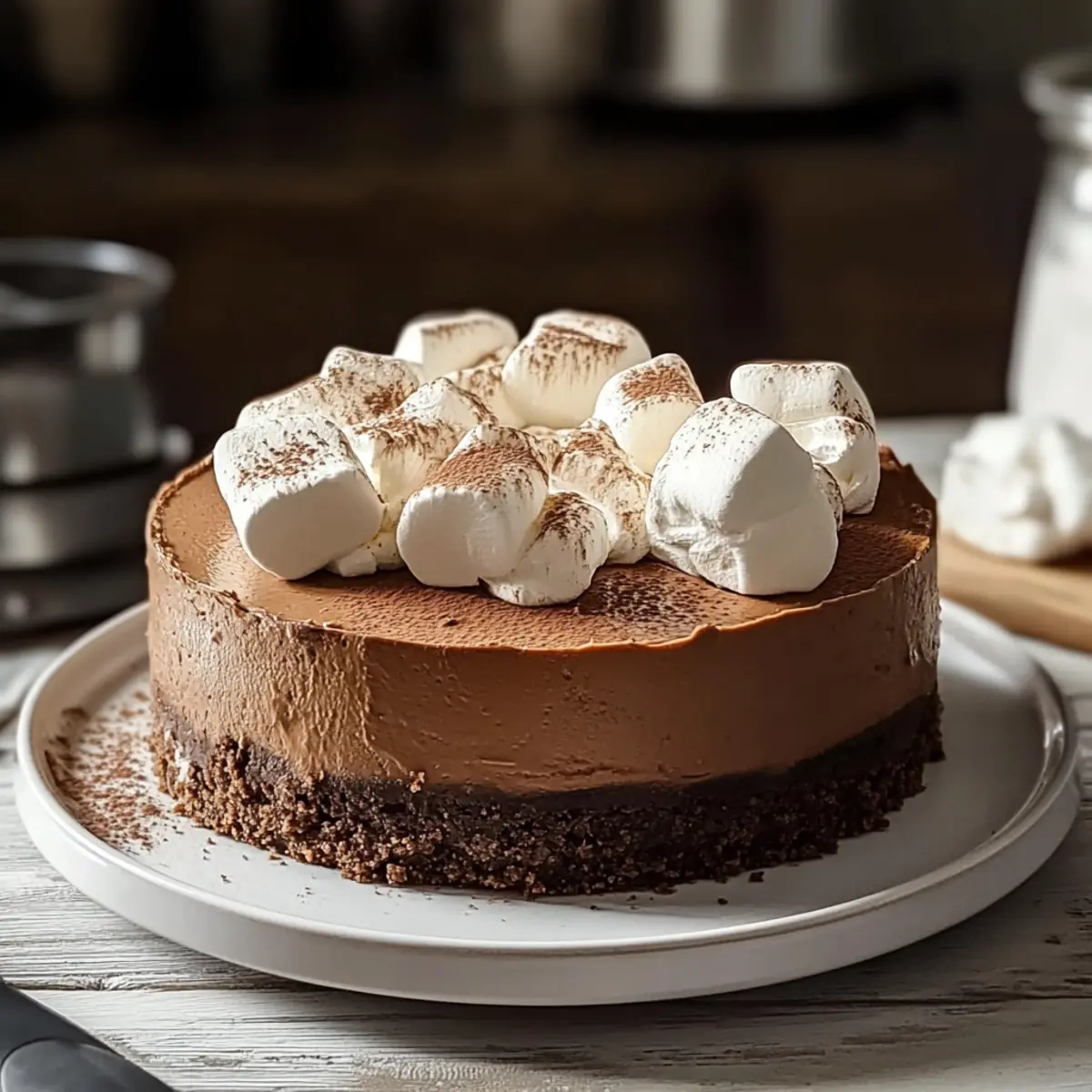 Decadent Hot Cocoa Cheesecake to Warm Your Holiday Spirits