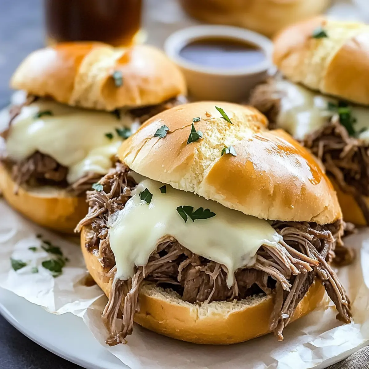 Melt-in-Your-Mouth Crockpot French Dip Sandwiches Delight