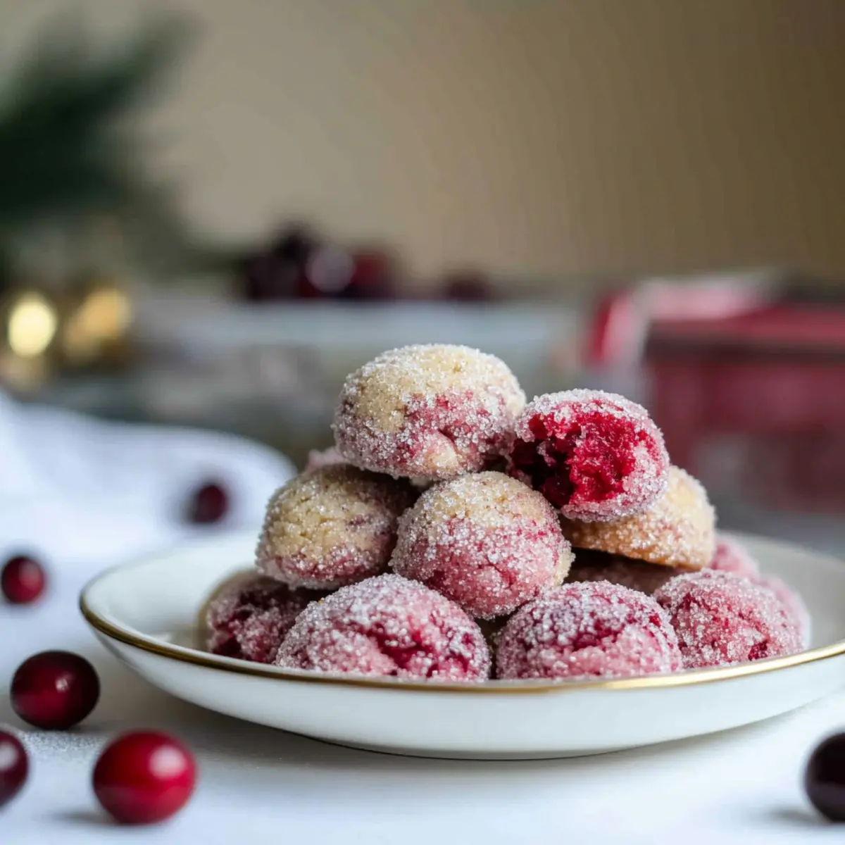 Sparkling Sugarplum Cranberry Cookies for a Festive Twist