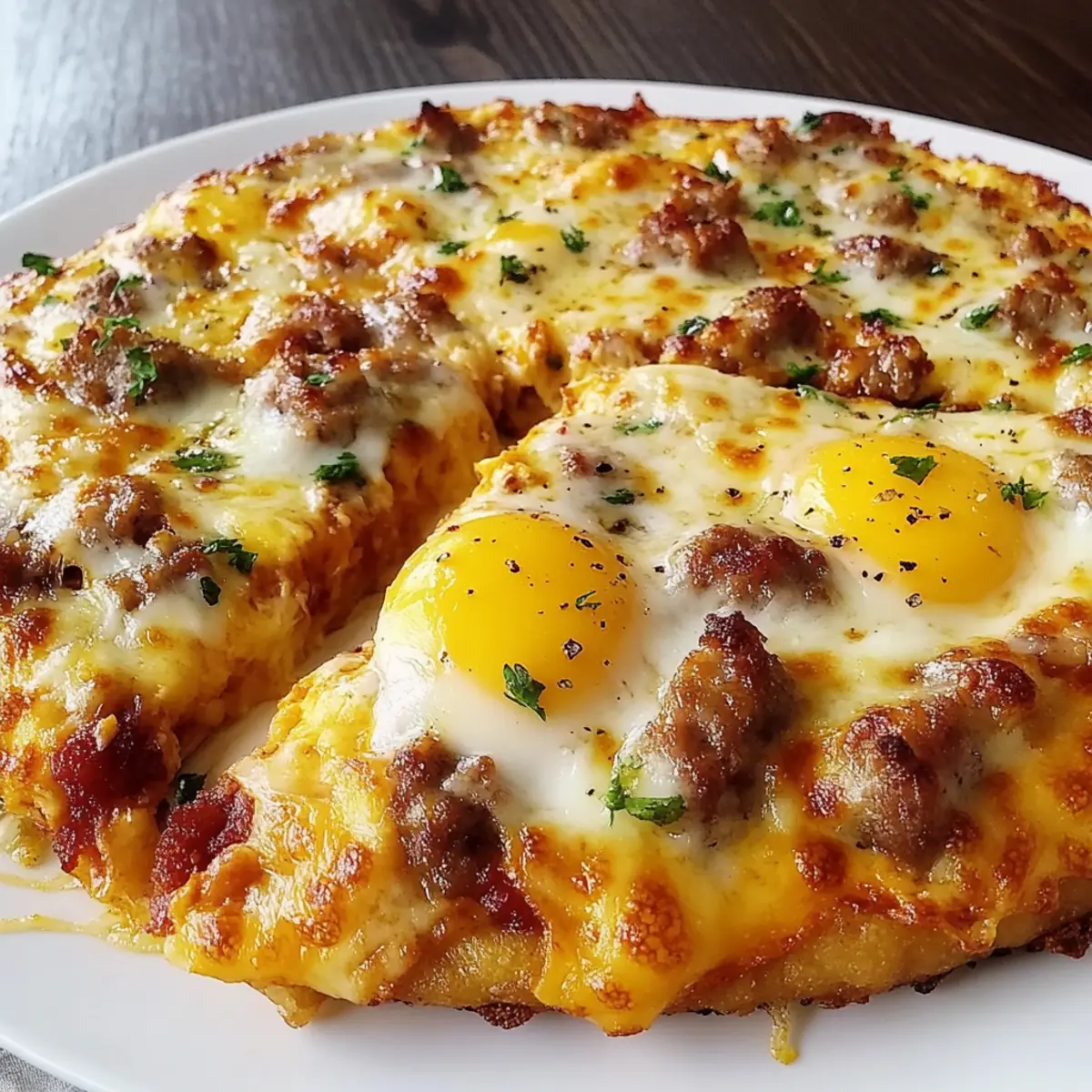 Cheese Crust Breakfast Pizza: A Low-Carb Morning Treat
