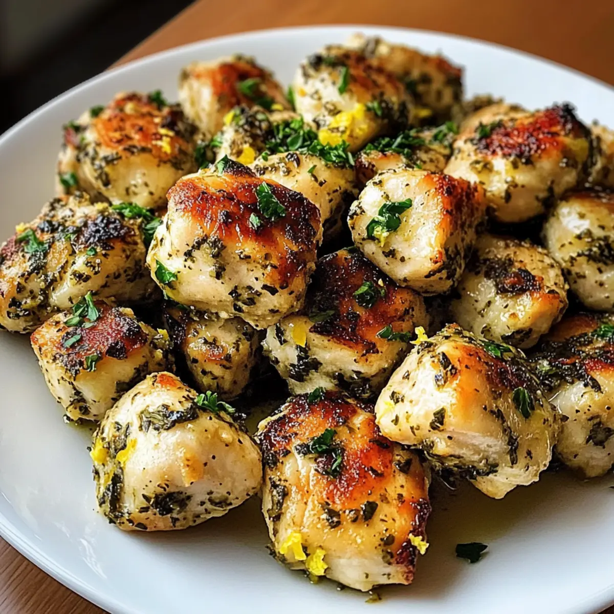 Garlic Herbed Chicken Bites: Tender Flavors in Every Bite
