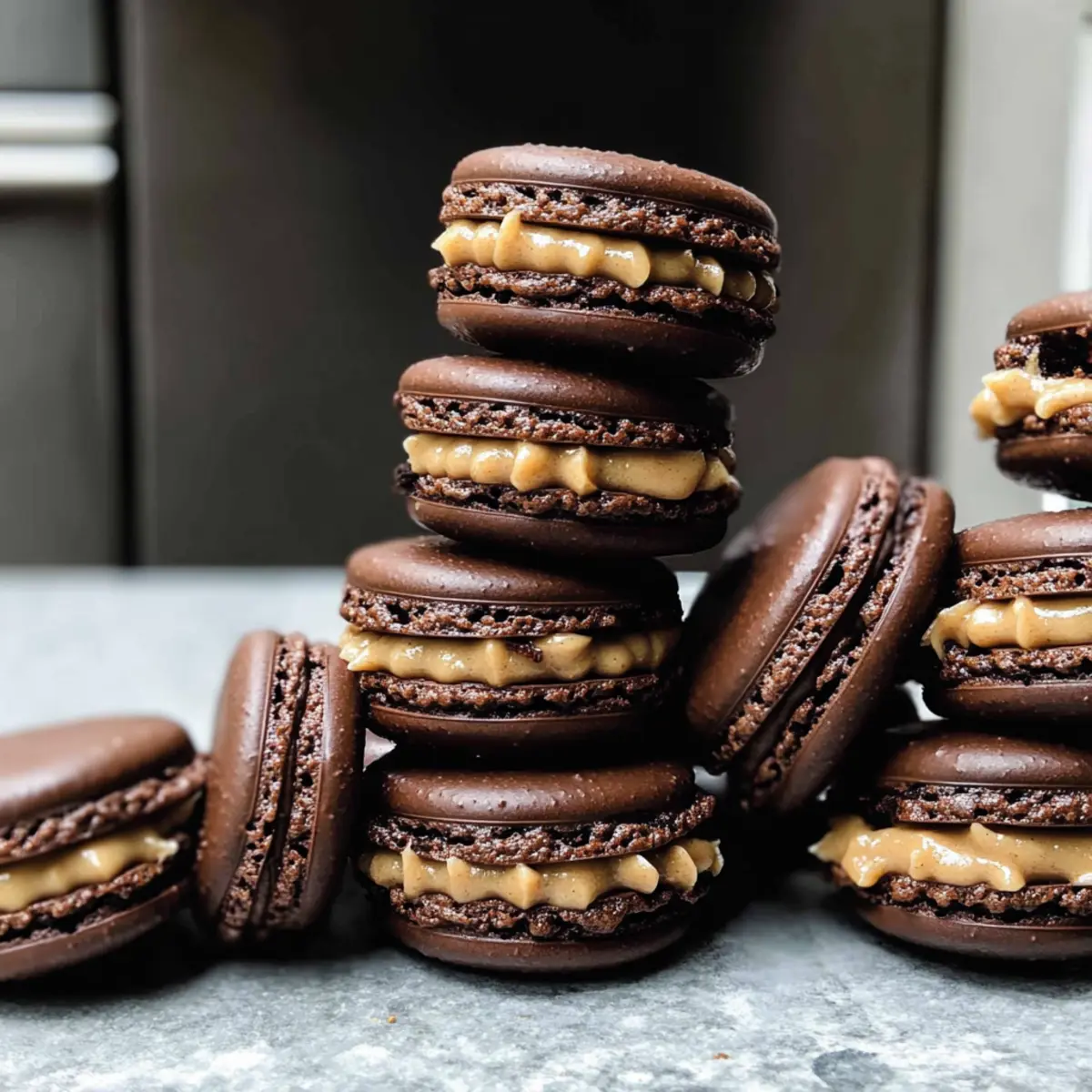 Chocolate Peanut Butter Macarons for a Sweet Indulgence