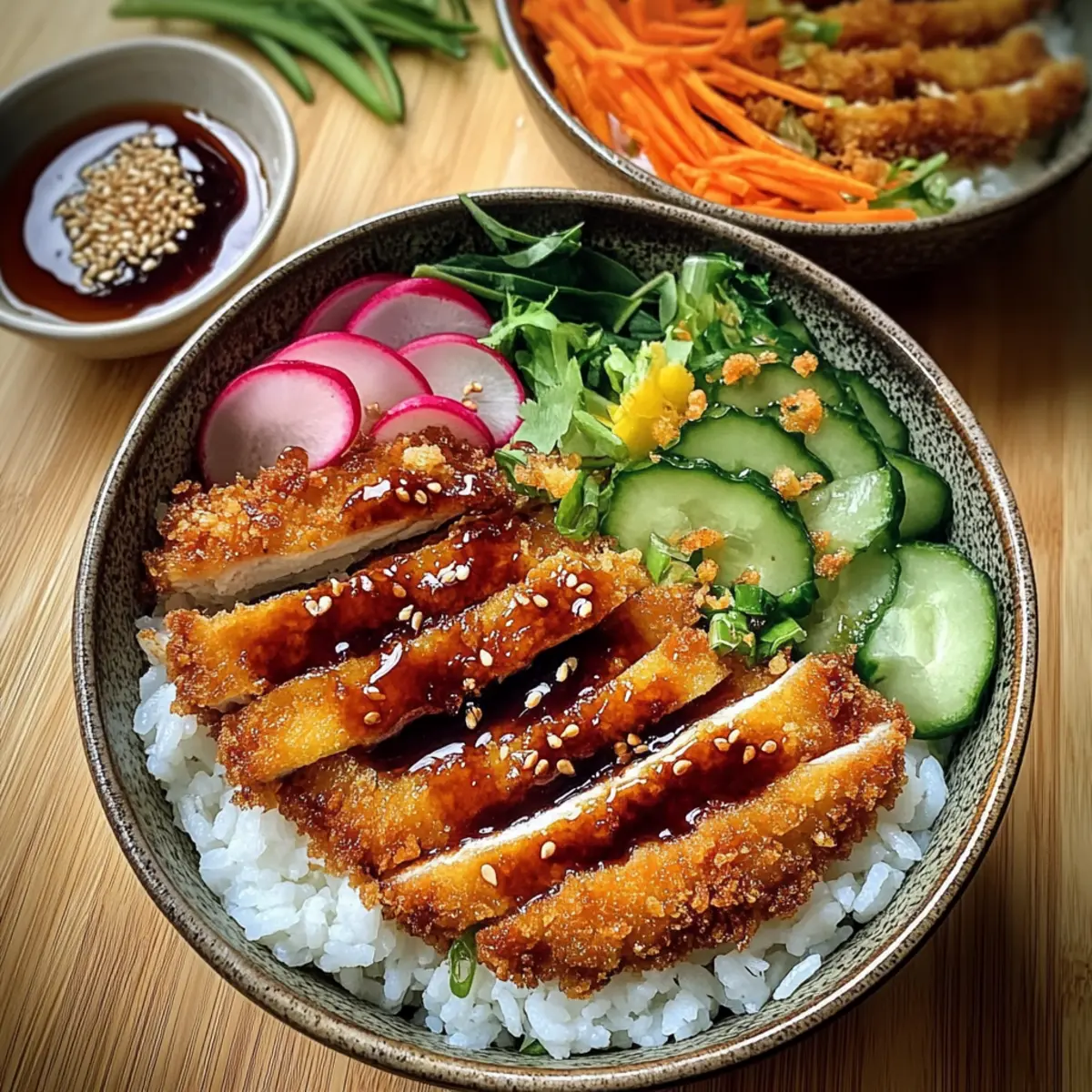 Crunchy Japanese Katsu Bowls with Tangy Tonkatsu Sauce