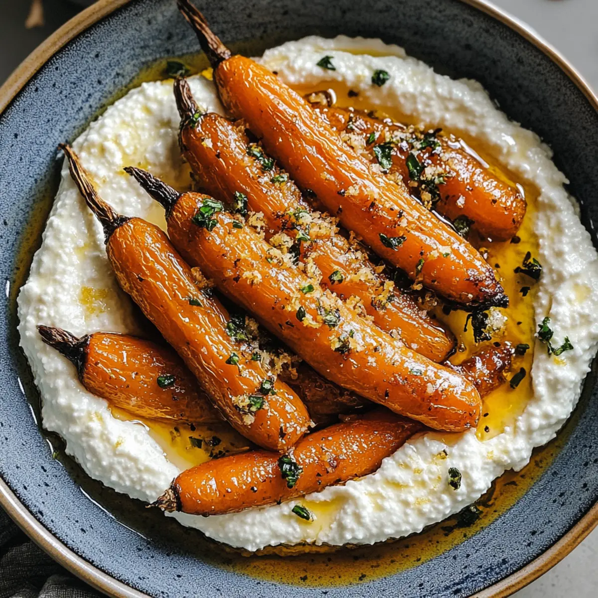 Roasted Carrots with Whipped Ricotta & Hot Honey Bliss