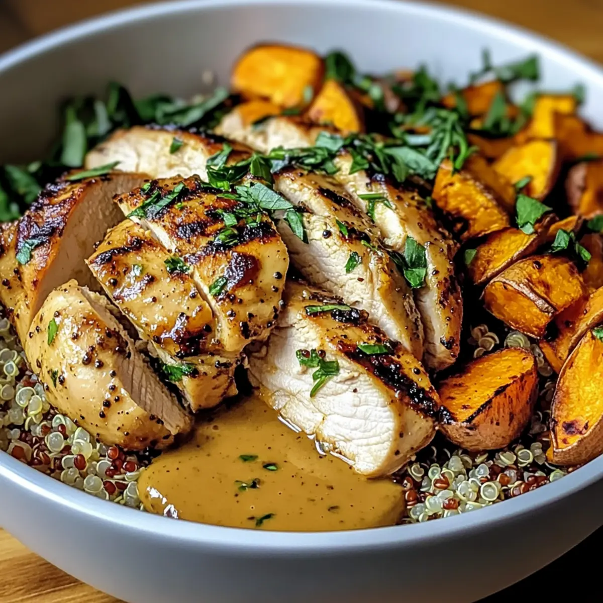 Maple Dijon Chicken & Sweet Potato Bowls: A Cozy Delight